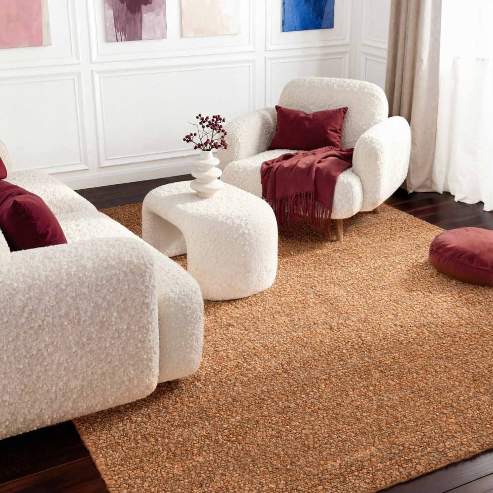 Tapis bouclés à poils courts beige 120x170cm — vue 3