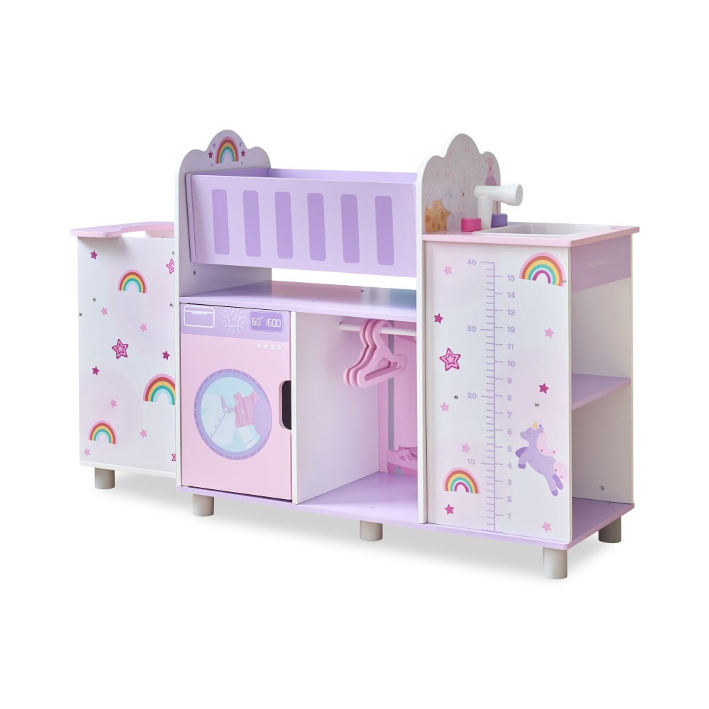 Teamson 6-in-1 Holz-Puppenpflege-Station, 64cm, Lila style modern VIOLETT HOLZ Kinder