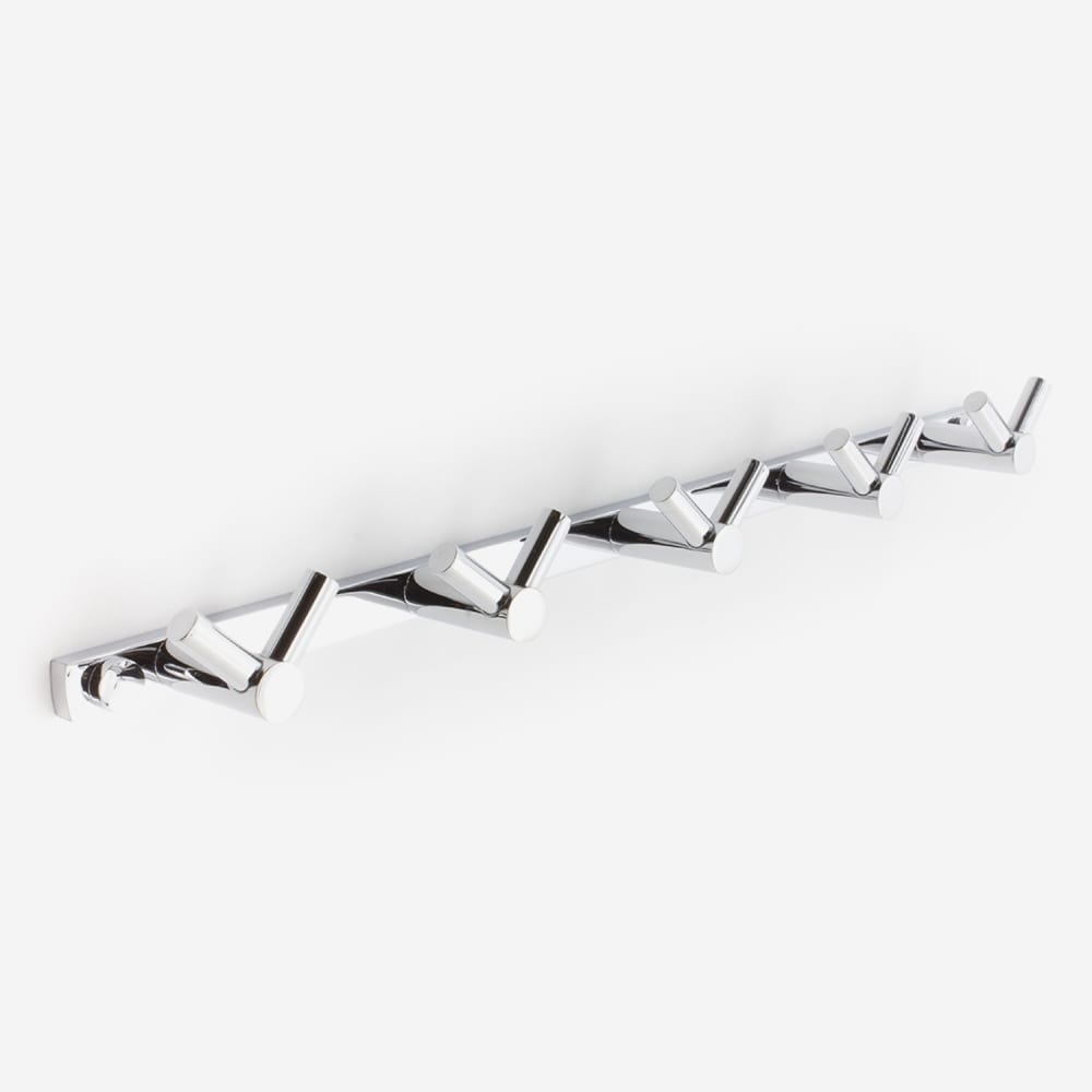 Patère murale 5 têtes inoxydable brillant — vue 3