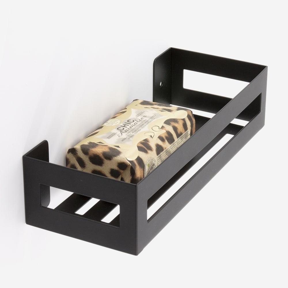 Etagère murale en inox noir