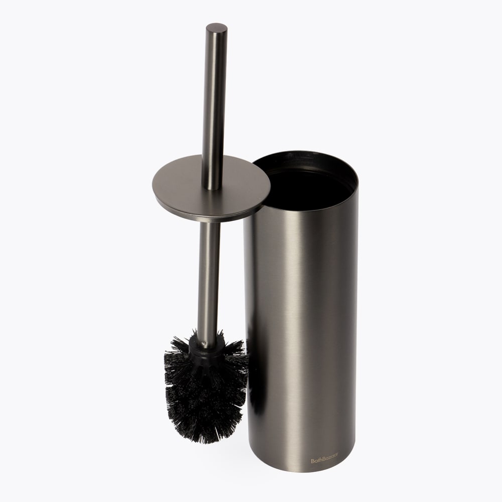 Pot à brosse WC inox mat pour usage domestique