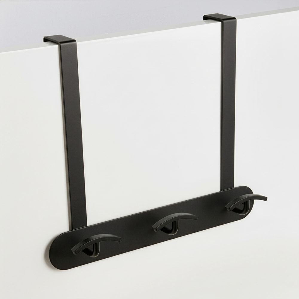 Patère 3 têtes inox overdoor noir mat — vue 3