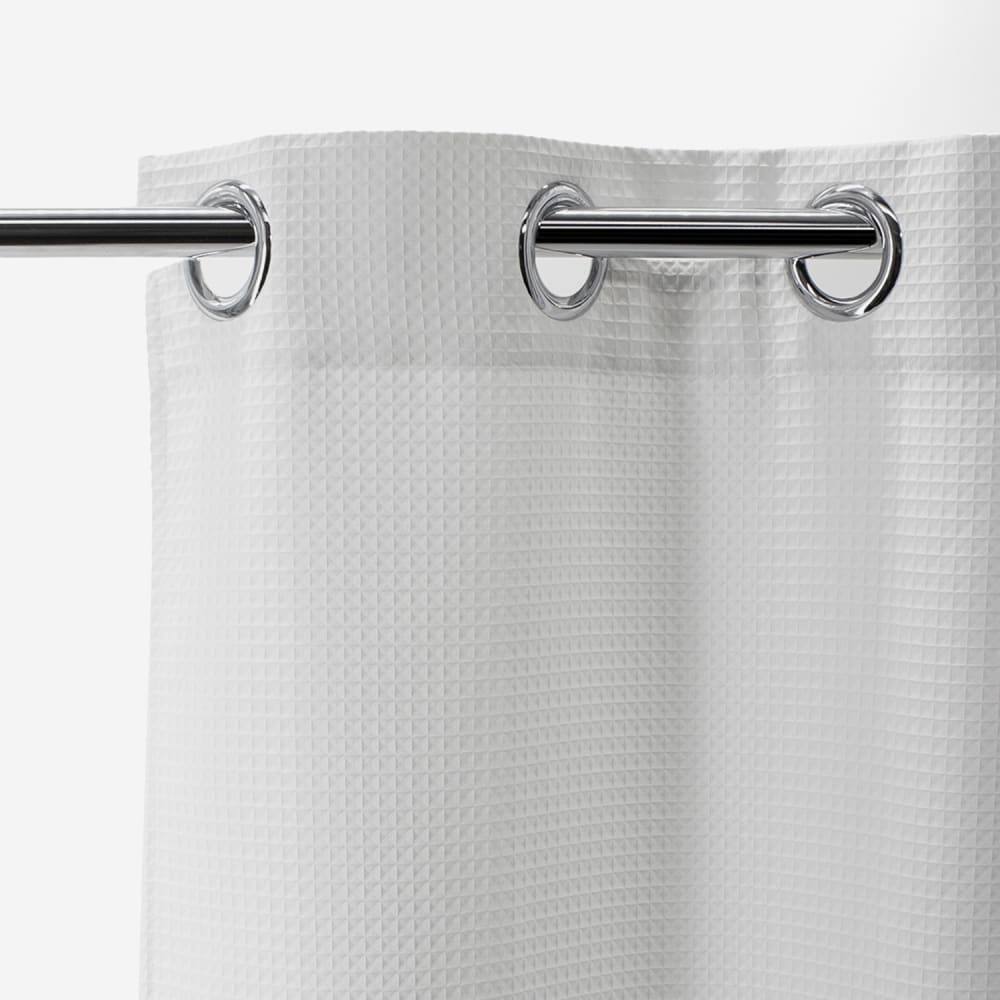 Rideau de douche en polyester blanc