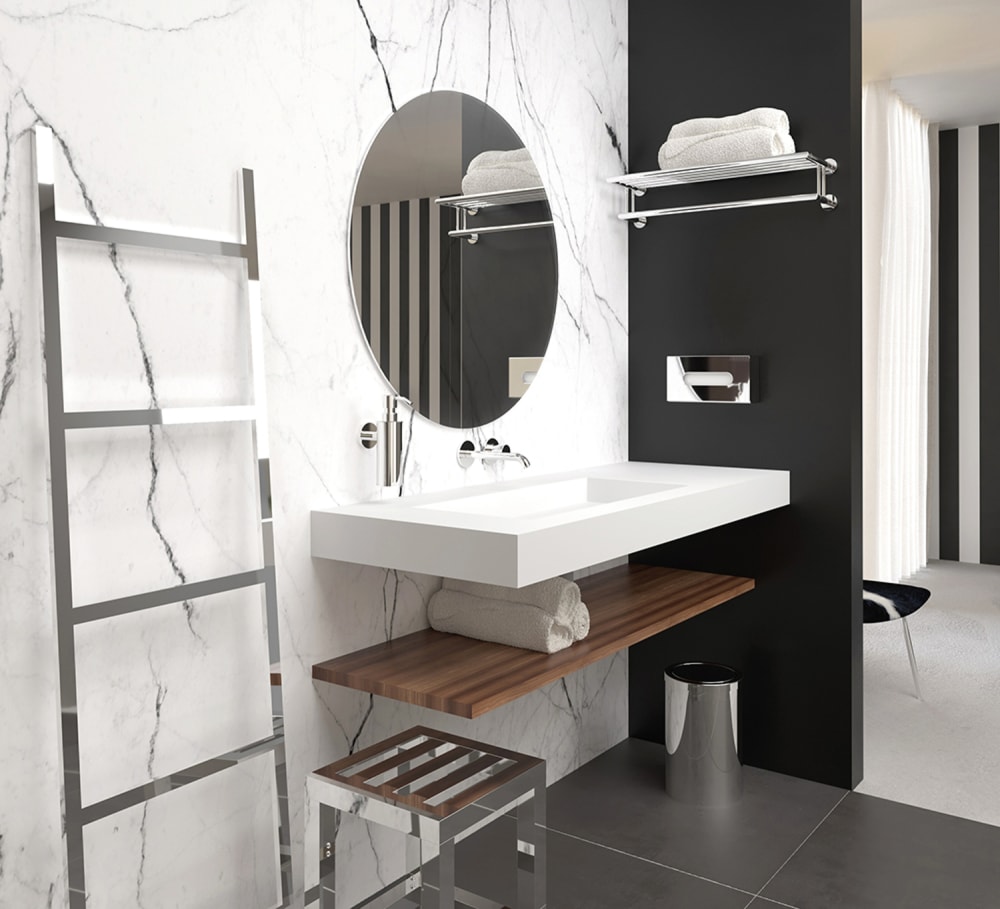 Porte-serviettes inox extra-fin 5 barres