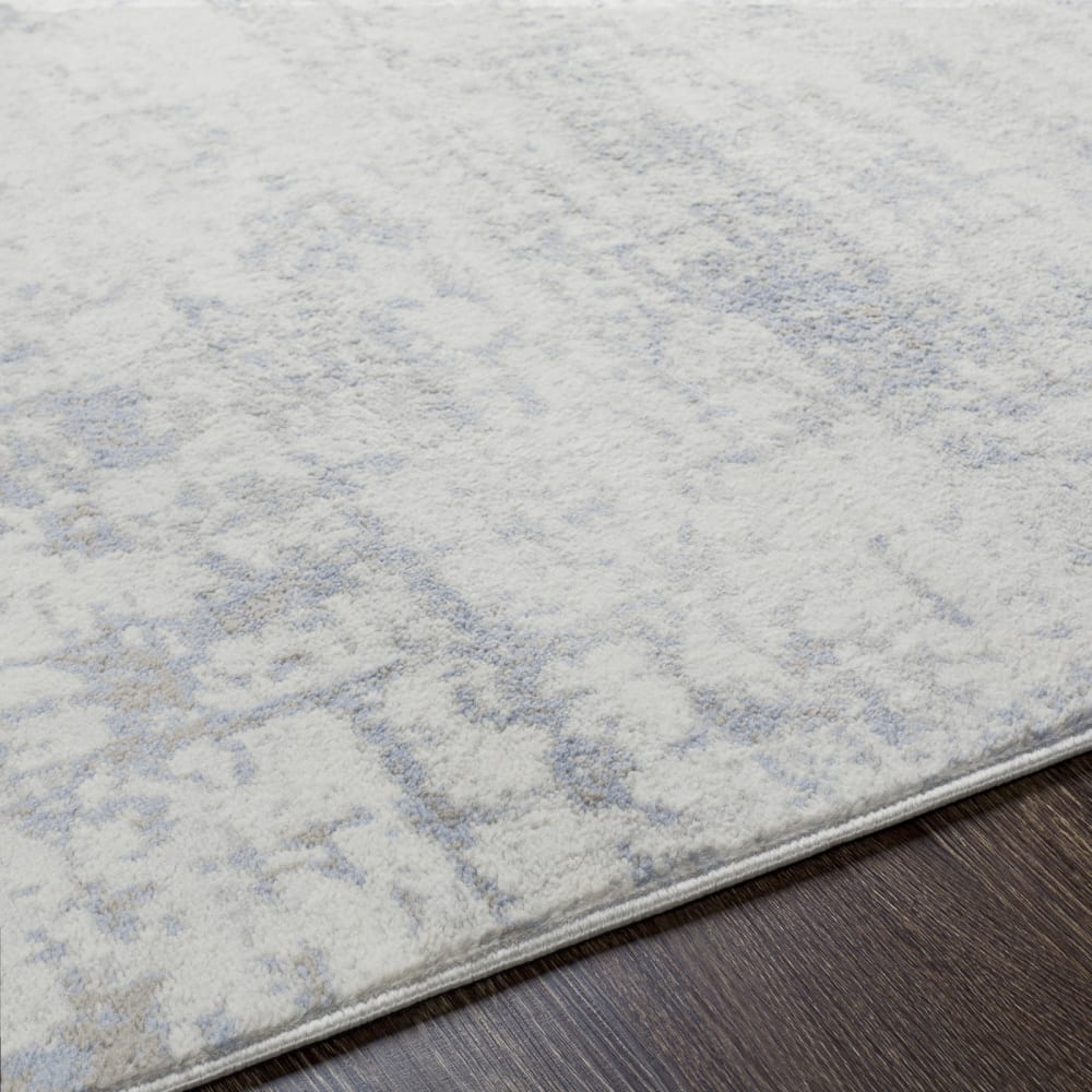 Tapis abstrait moderne gris/bleu 200x275 — vue 4