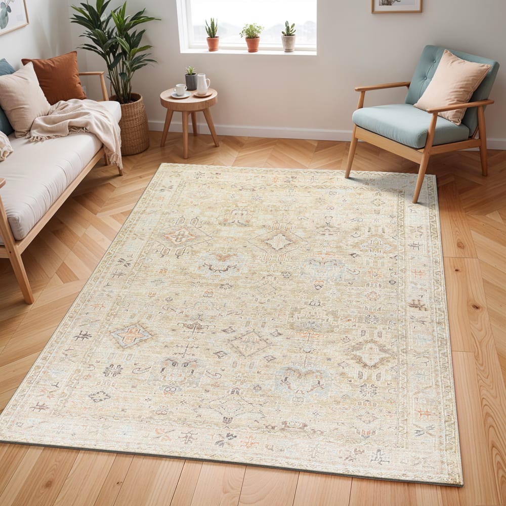 Becki owens x livabliss tapis vintage marron 157x213 cm — vue 3