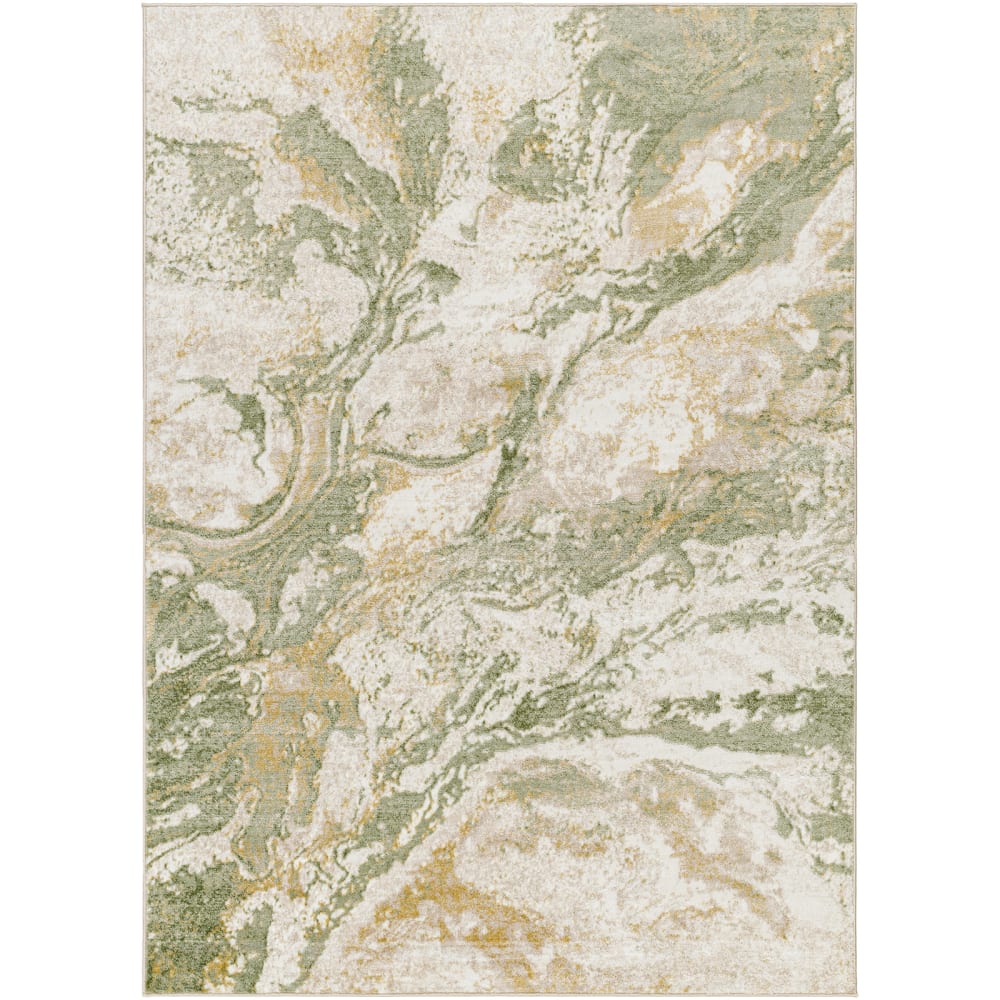 Tapis abstrait moderne vert 200x275