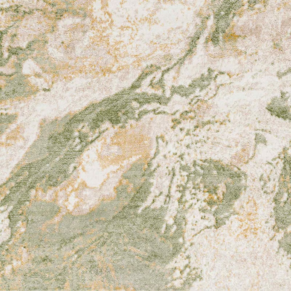 Tapis abstrait moderne vert 200x275 — vue 4