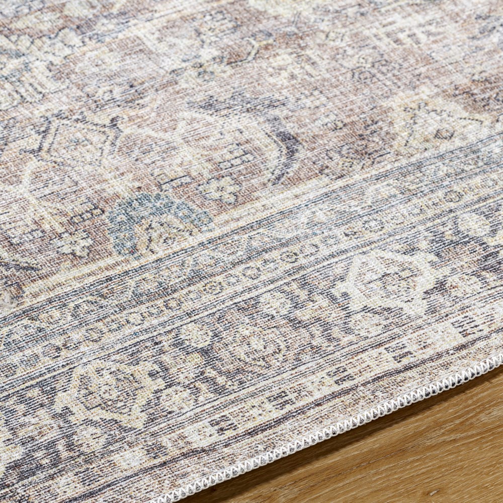 Becki owens x livabliss tapis vintage lavable en machine gris 160x213 — vue 4