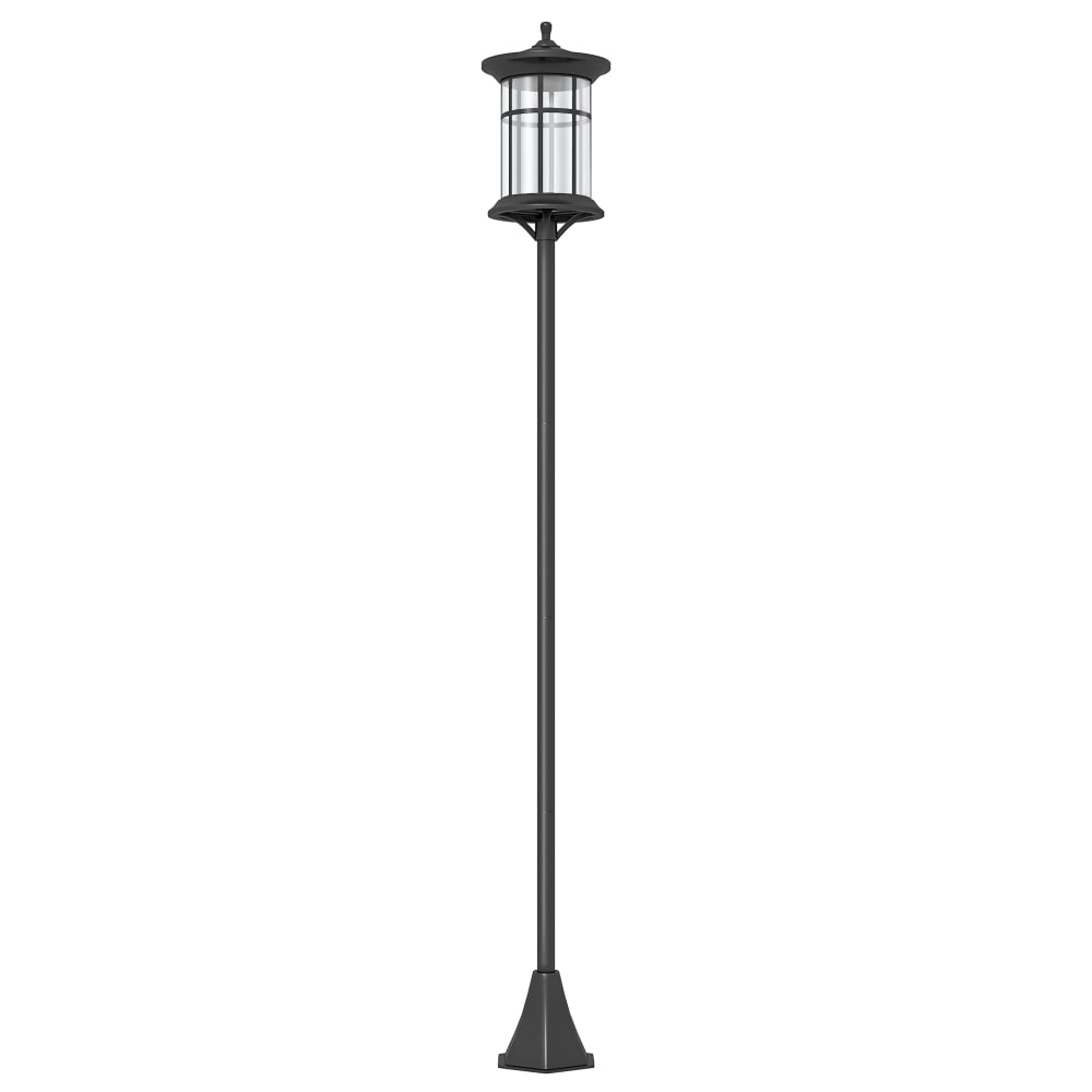 Lampadaire solaire led extérieur sur pied noir