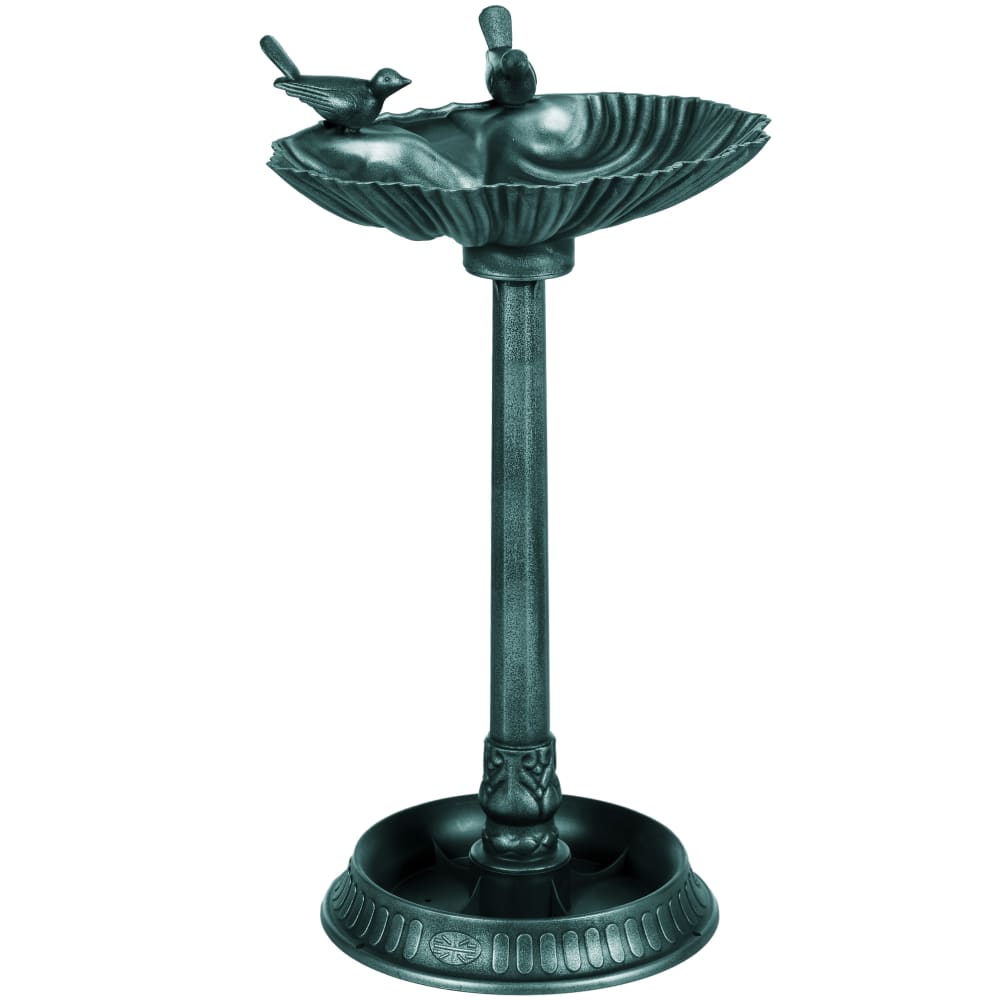 Bain d'oiseaux abreuvoir avec base de jardinière PP bronze vert