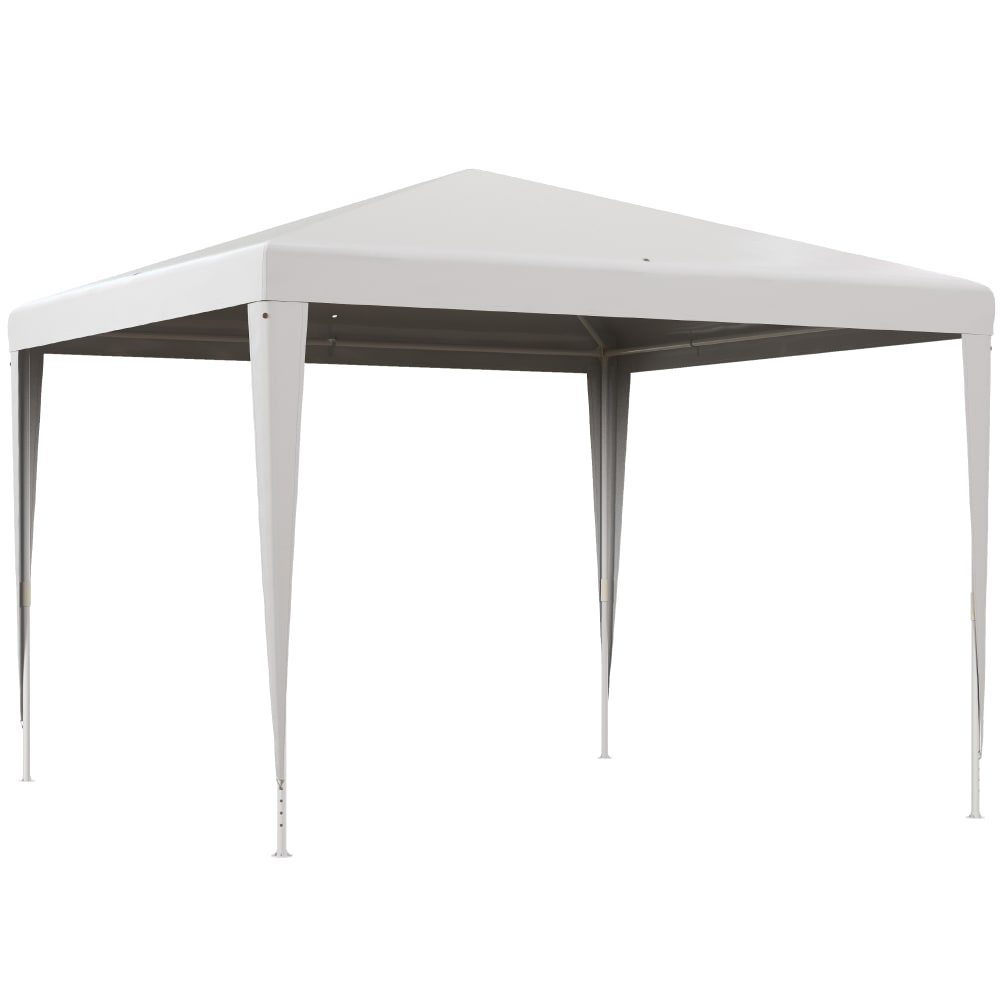 Tonnelle de jardin 3 x 3 m Structure en acier tissu PE blanc