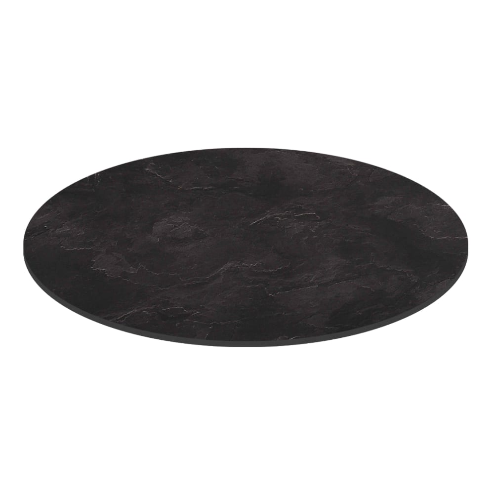 Plateau de table ronde 60 cm 4 places ardoise