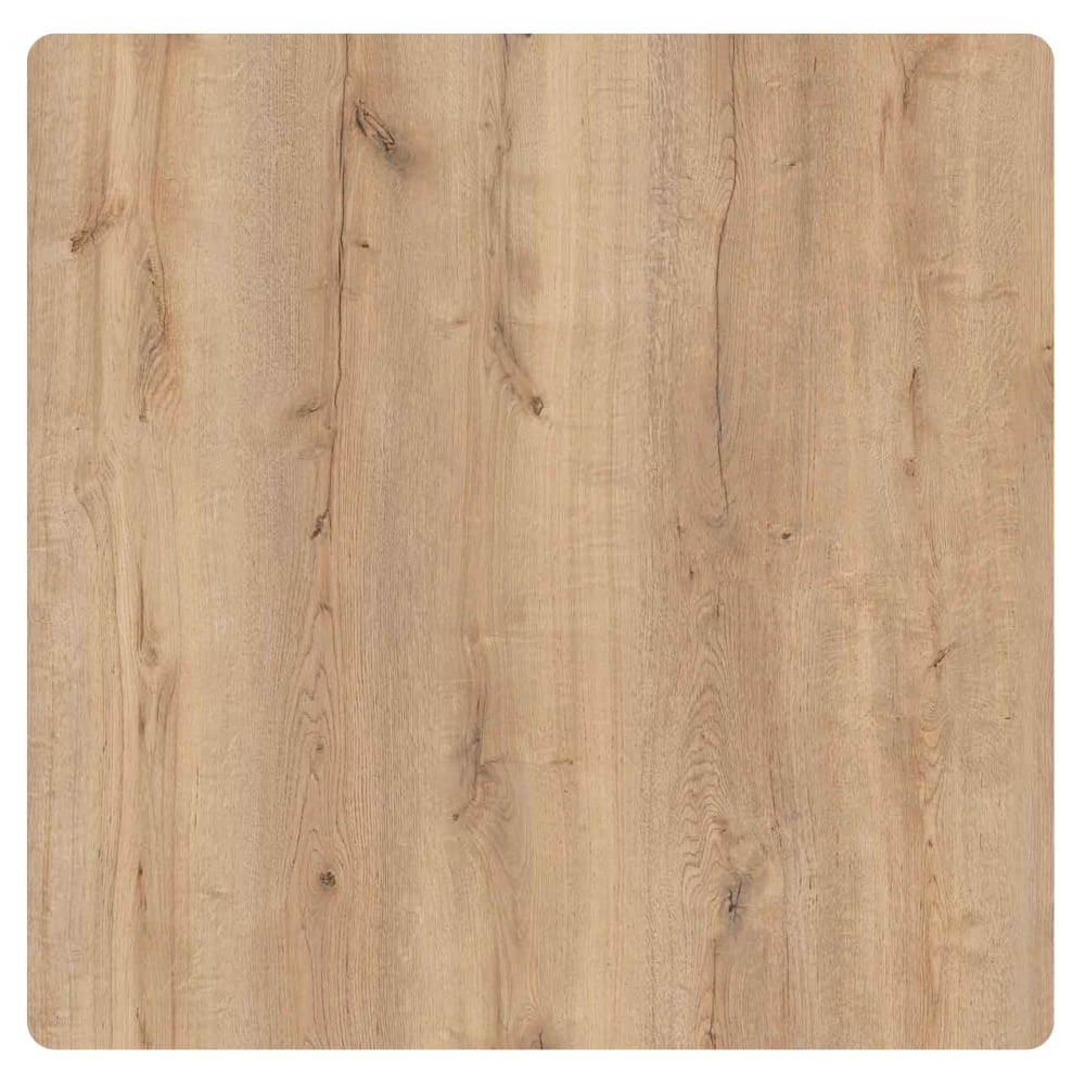 Plateau de table stratifié 60x60 cm chêne brut