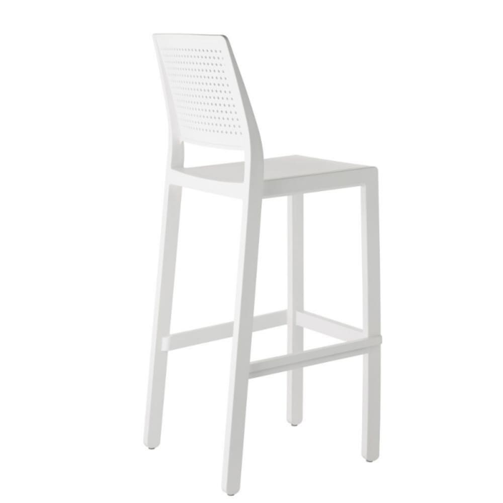 Tabouret design en plastique blanc