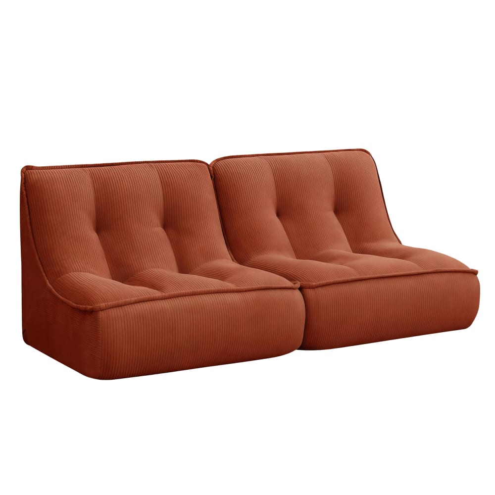 Lot de 2 fauteuils modulable - terracotta