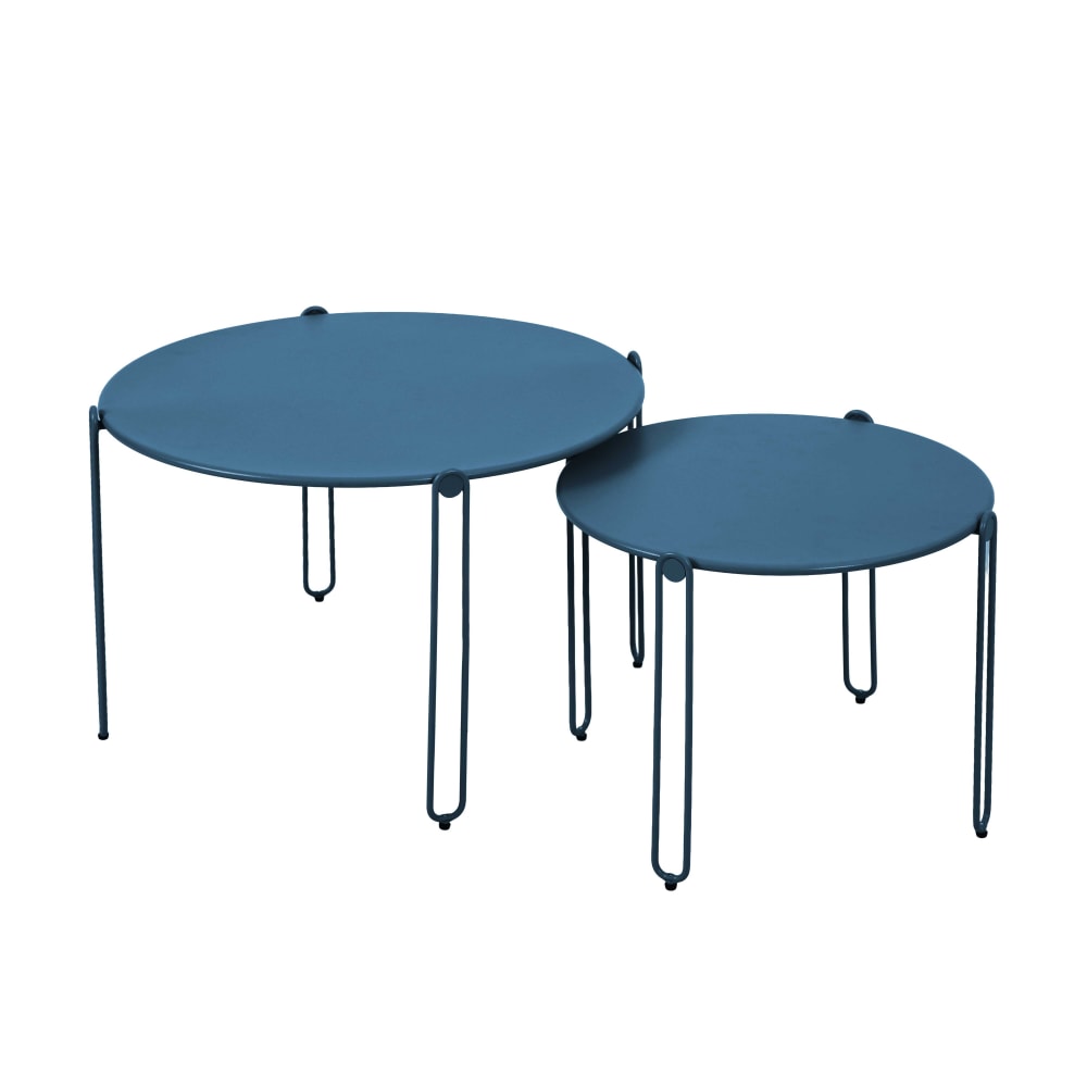 Set aus 2 pazifikblauen ineinander schiebbaren
