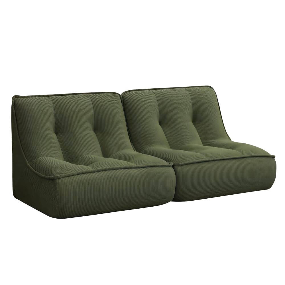 lot de 2 fauteuils modulable - velours