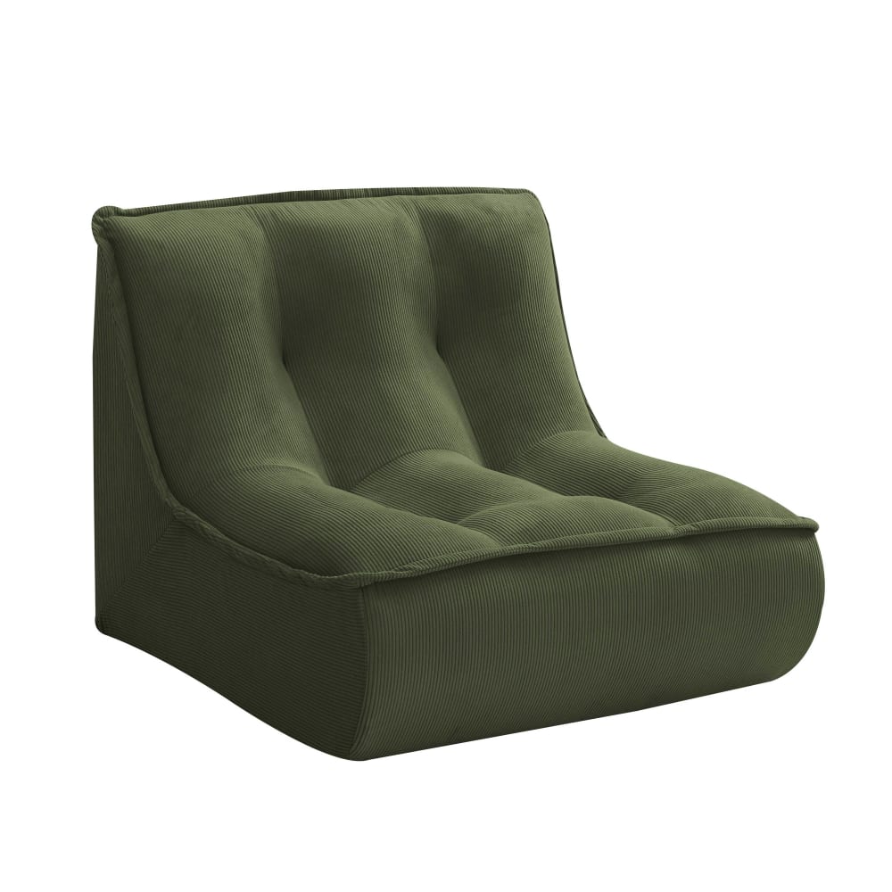 Fauteuil pour canapé modulable en velours côtelé 90 x 80 x 70 cm vert