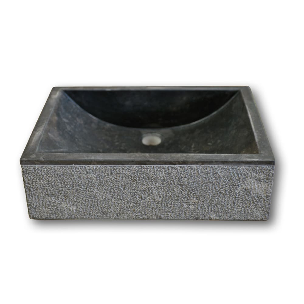 Vasque à poser en marbre noir 50 × 35