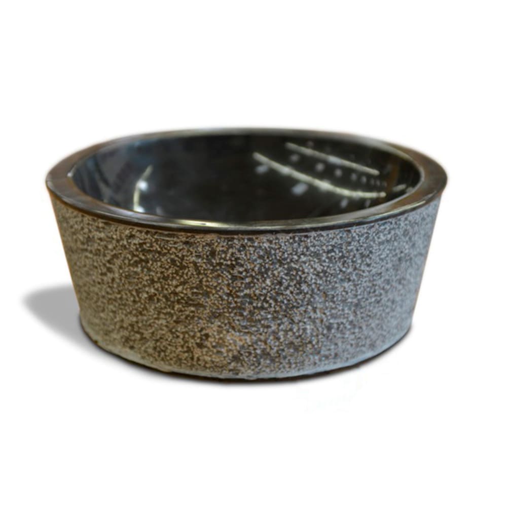 Vasque ronde à poser en marbre noir 40 × 40