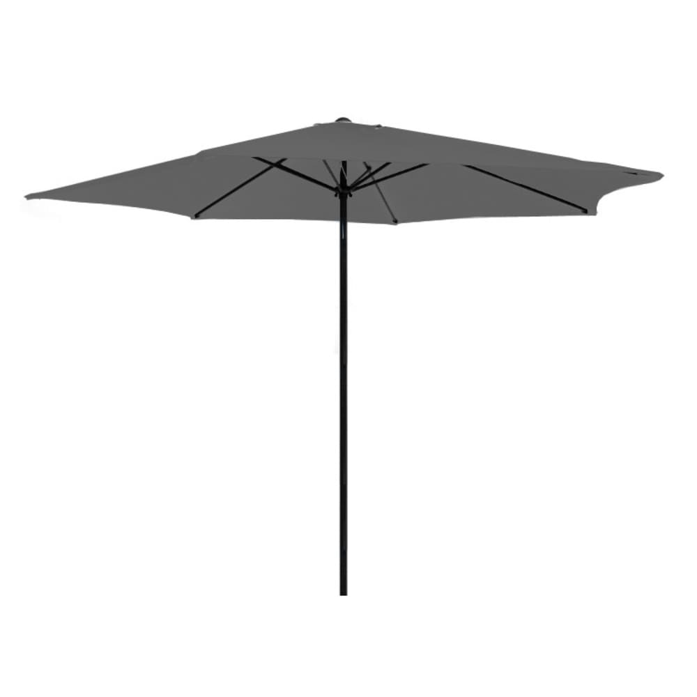 Parasol gris en aluminium 300 cm