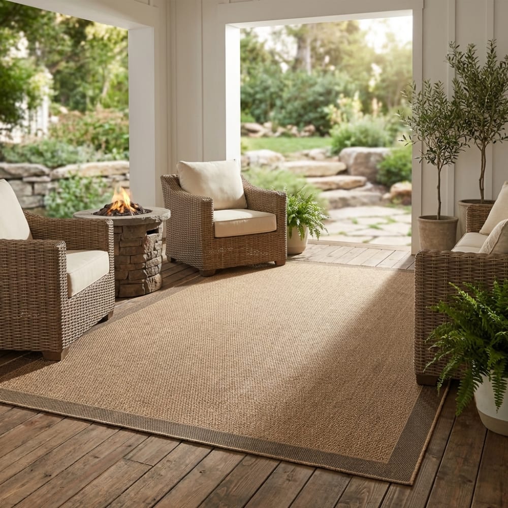 Tapis aspect jute à contours 80x250cm — vue 3