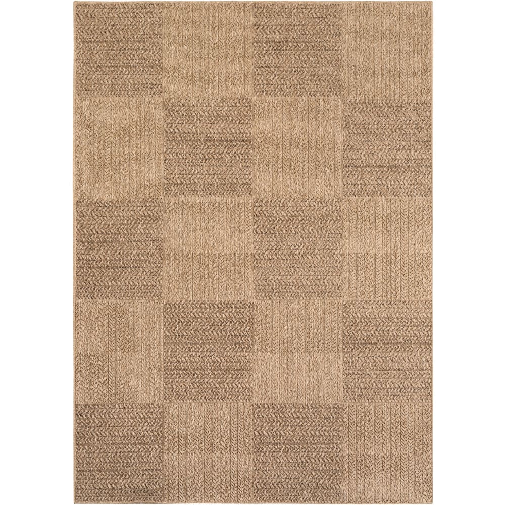 Tapis Aspect jute à motifs carrés 80x250cm