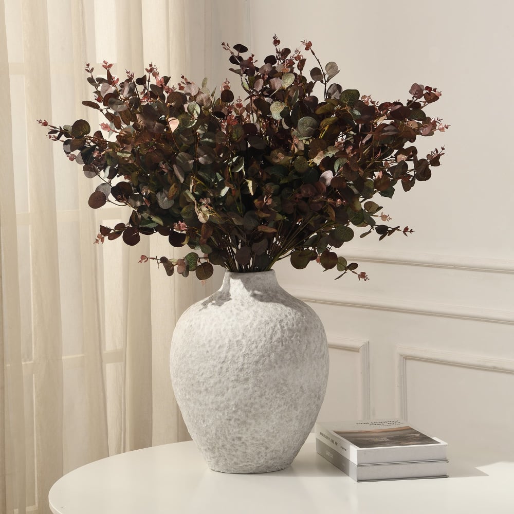 Feuillage d'eucalyptus artificiel marron foncé h80 — vue 3