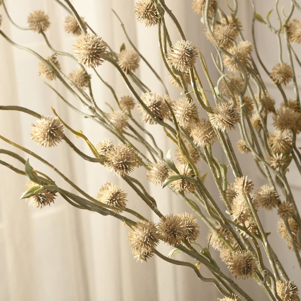 Branche de chardon artificiel beige h88 — vue 4