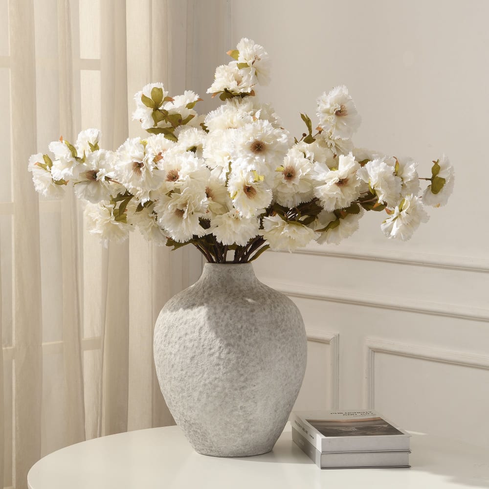 Tige d'œillet artificielle blanche h70 — vue 3