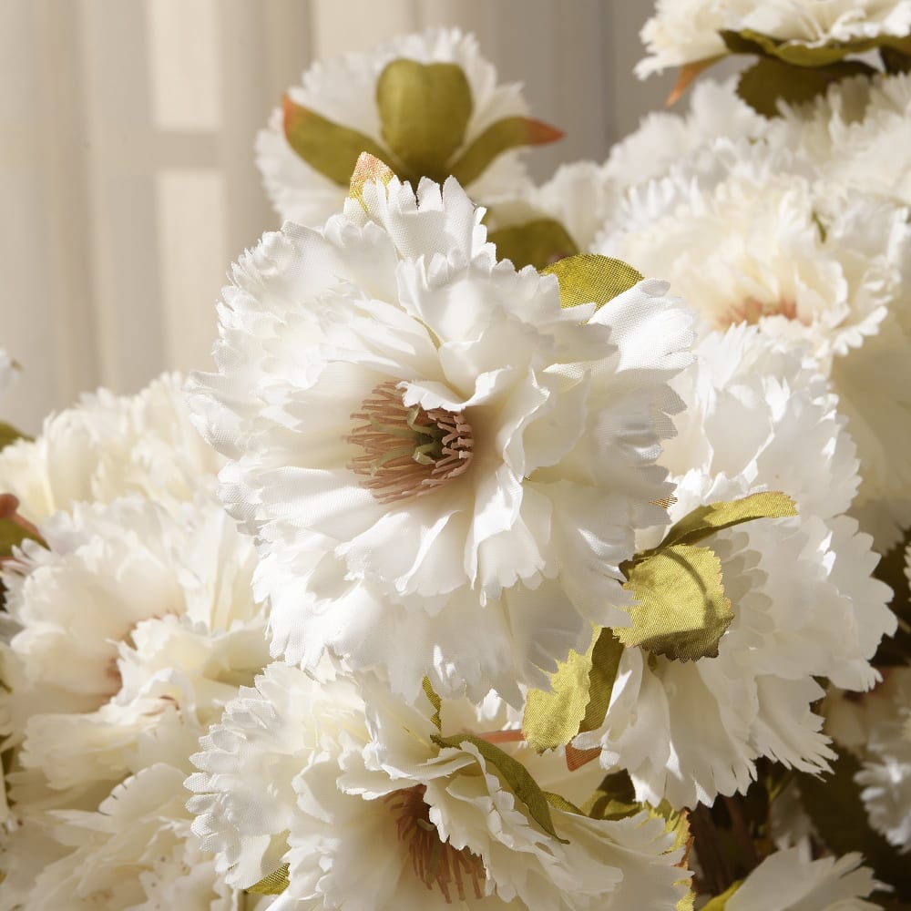 Tige d'œillet artificielle blanche h70 — vue 4