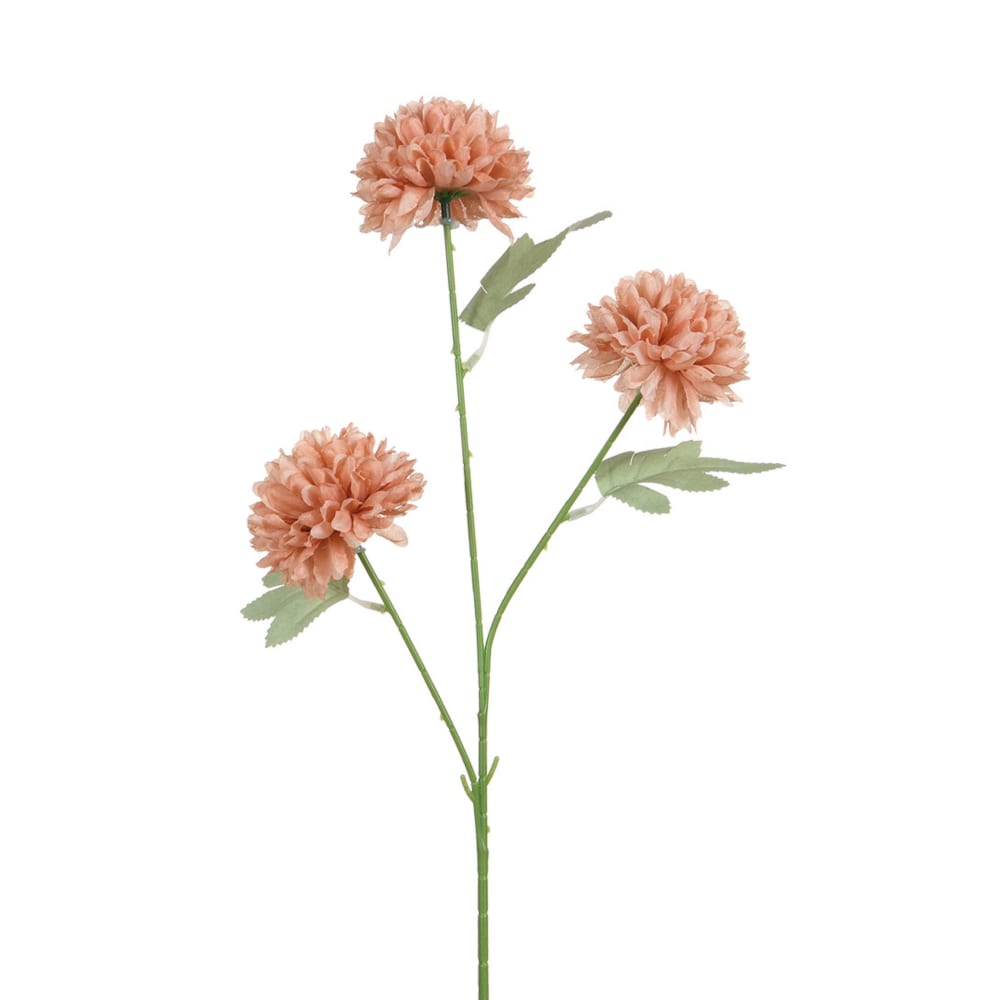 Tige de chrysanthème artificielle pêche h63