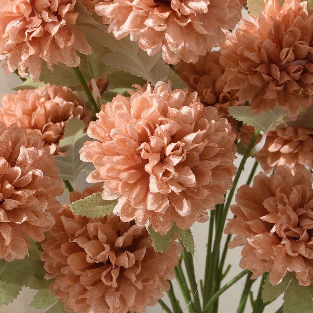 Tige de chrysanthème artificielle pêche h63 — vue 4