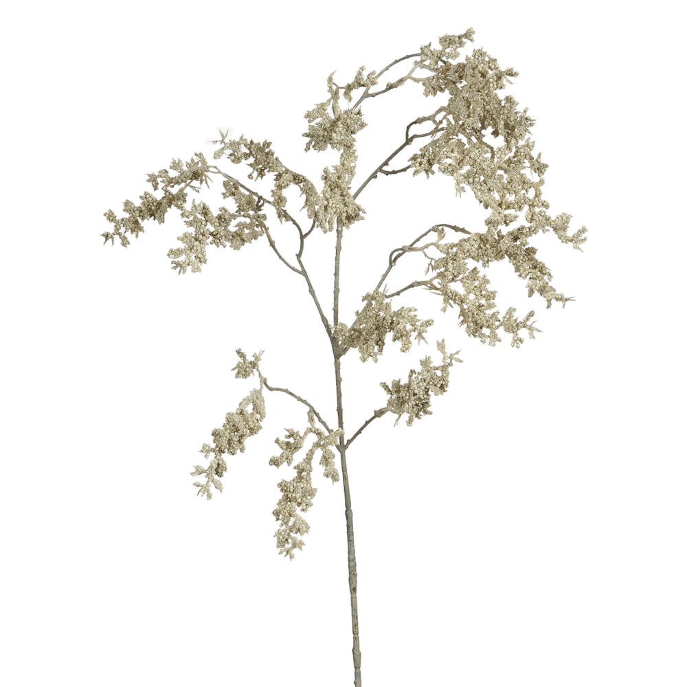 Branche de baies artificielle beige h95