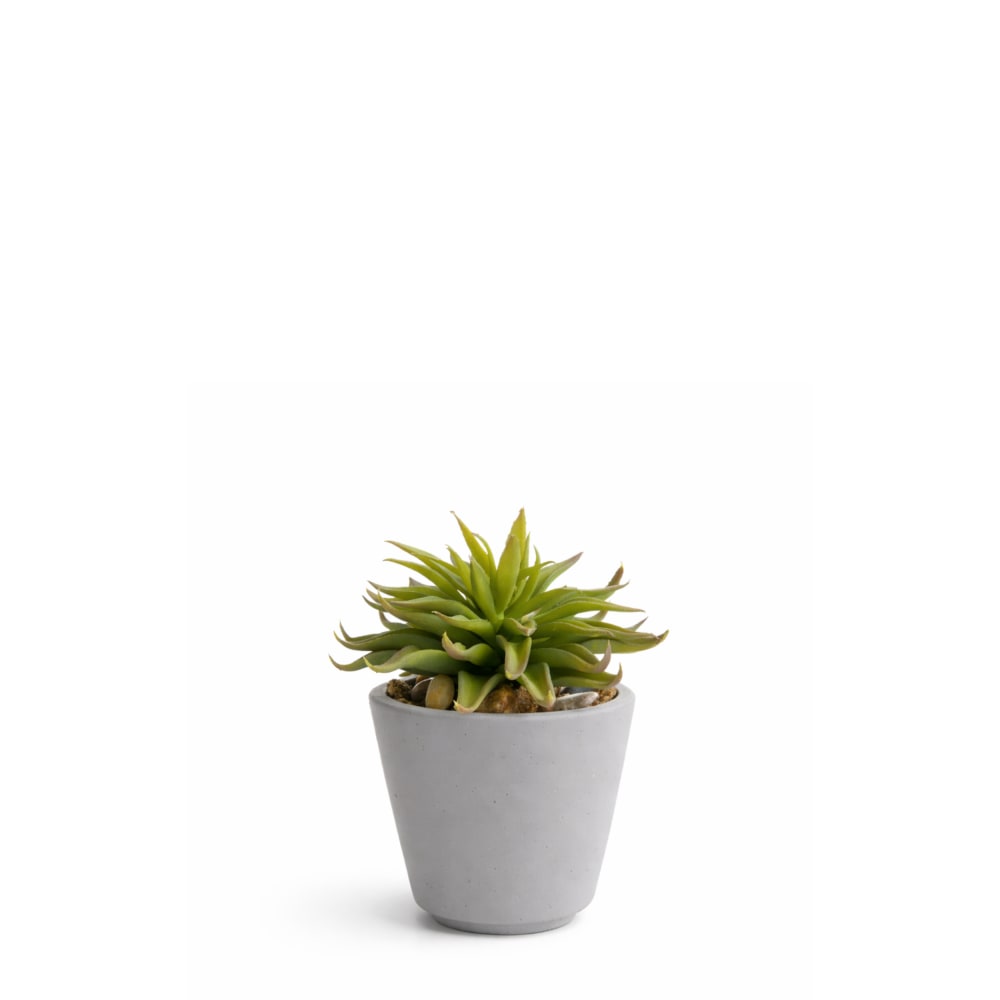 Succulente en pot artificielle verte h18