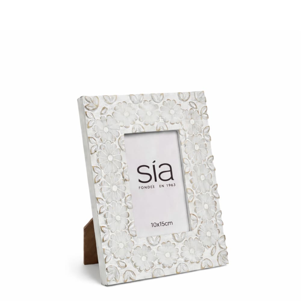 Cadre photo en bois blanc H25