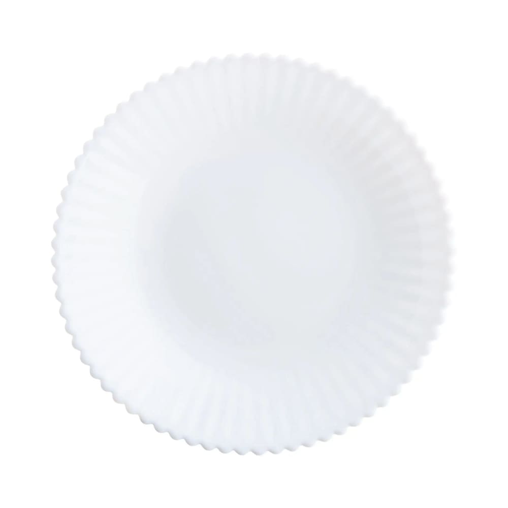 6 assiettes creuses blanches en opale 20 cm
