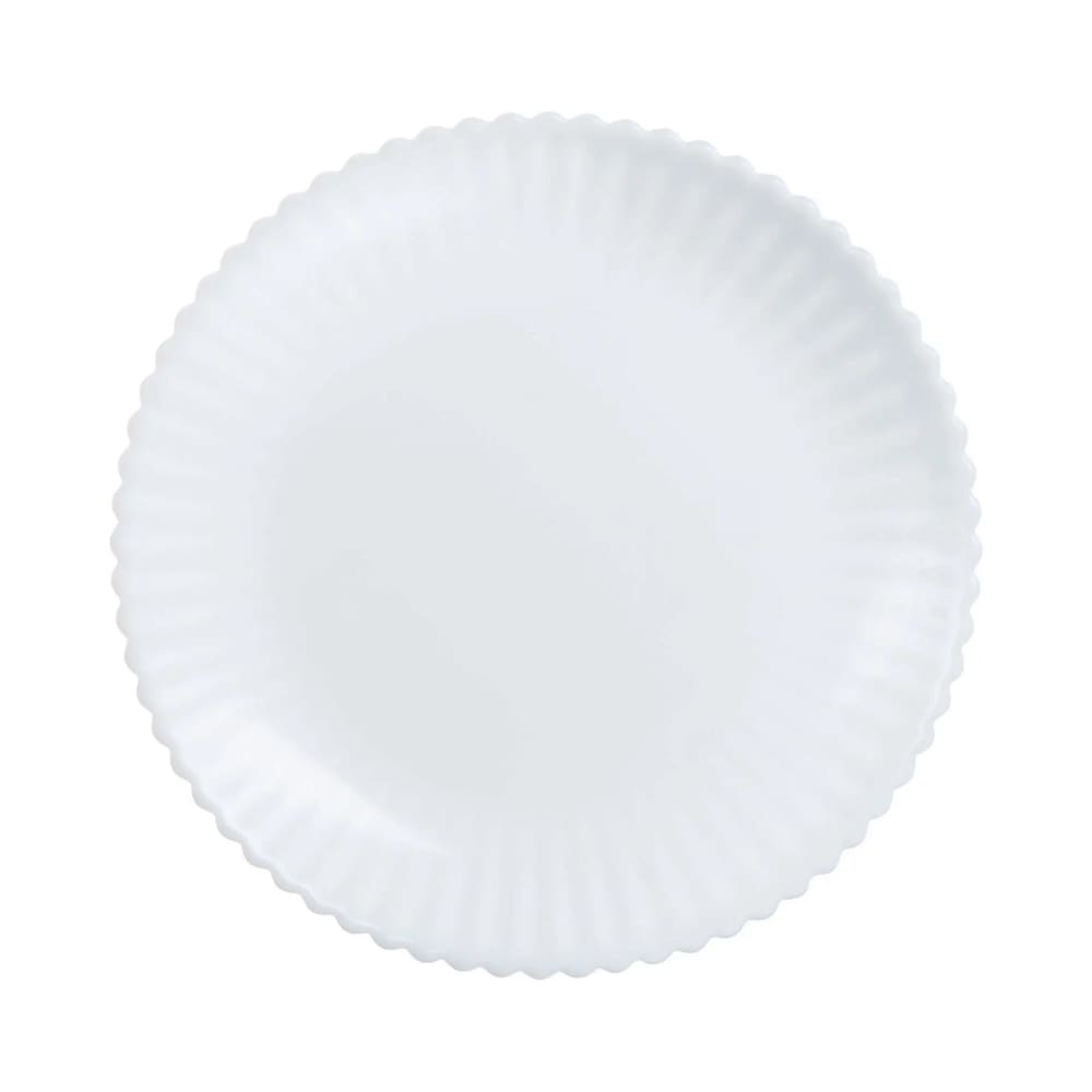 6 assiettes à dessert blanches en opale 19 cm