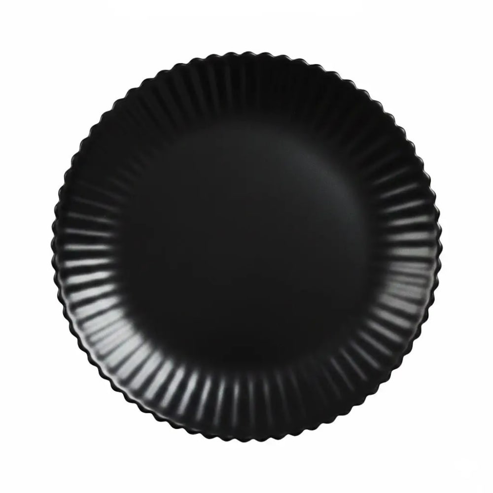 6 assiettes à dessert noires en verre 19 cm 6 assiettes à dessert noires en verre 19 cm