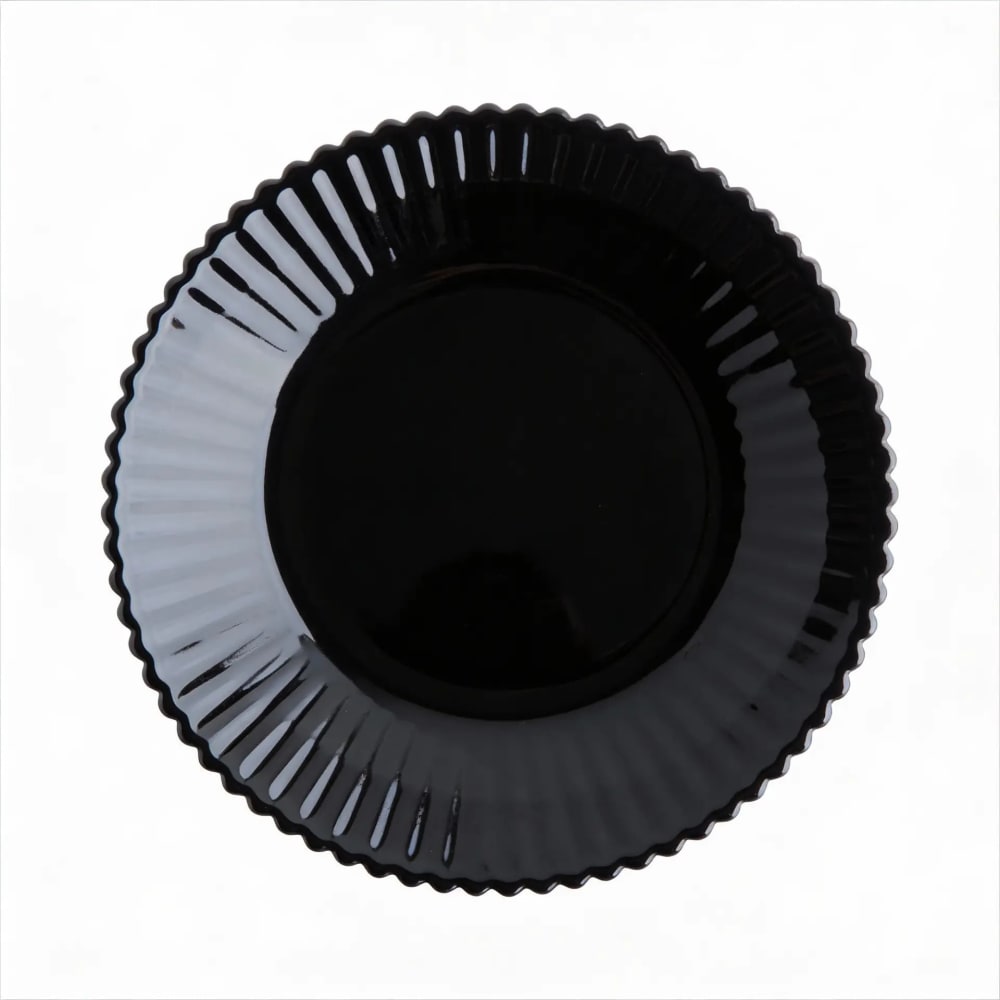 6 assiettes creuses noires en verre 20 cm 6 assiettes creuses noires en verre 20 cm