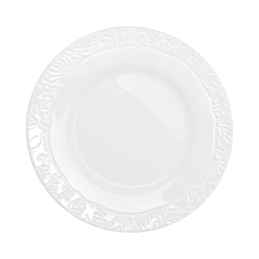 6 assiettes plates blanches en opale 25 cm 6 assiettes plates blanches en opale 25 cm