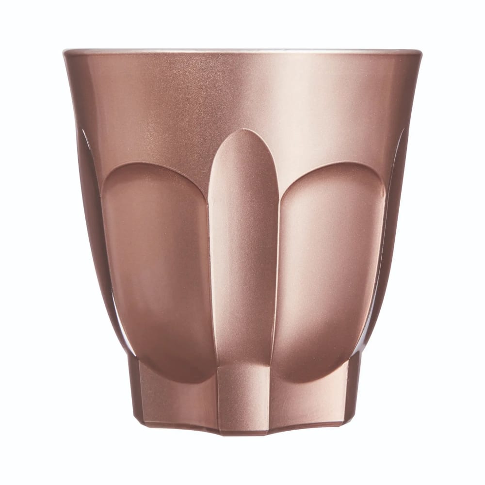 6 tasses en verre 24 cl dorées