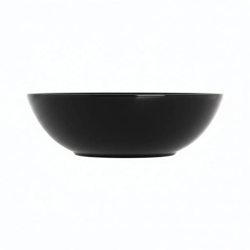 6 coupelles noires en verre 16 cm