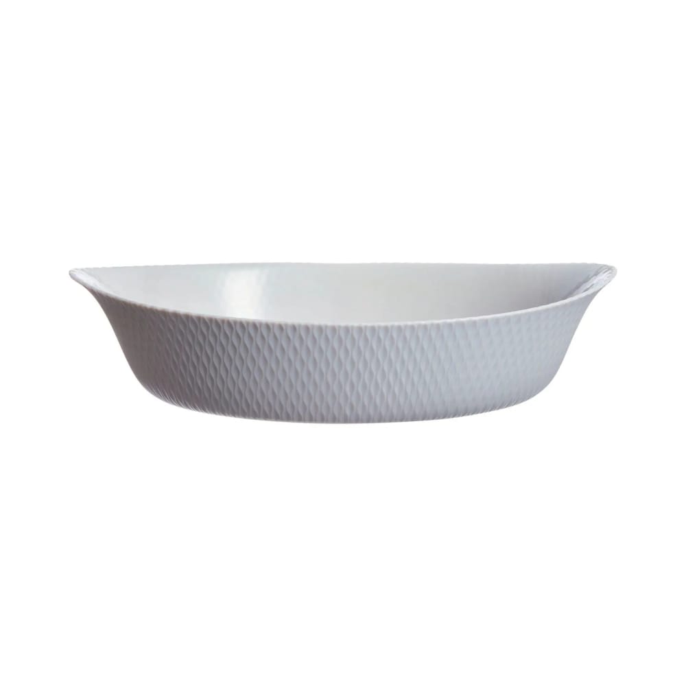 Plat ovale gris 29x17 cm en opale culinaire Plat ovale gris 29x17 cm en opale culinaire