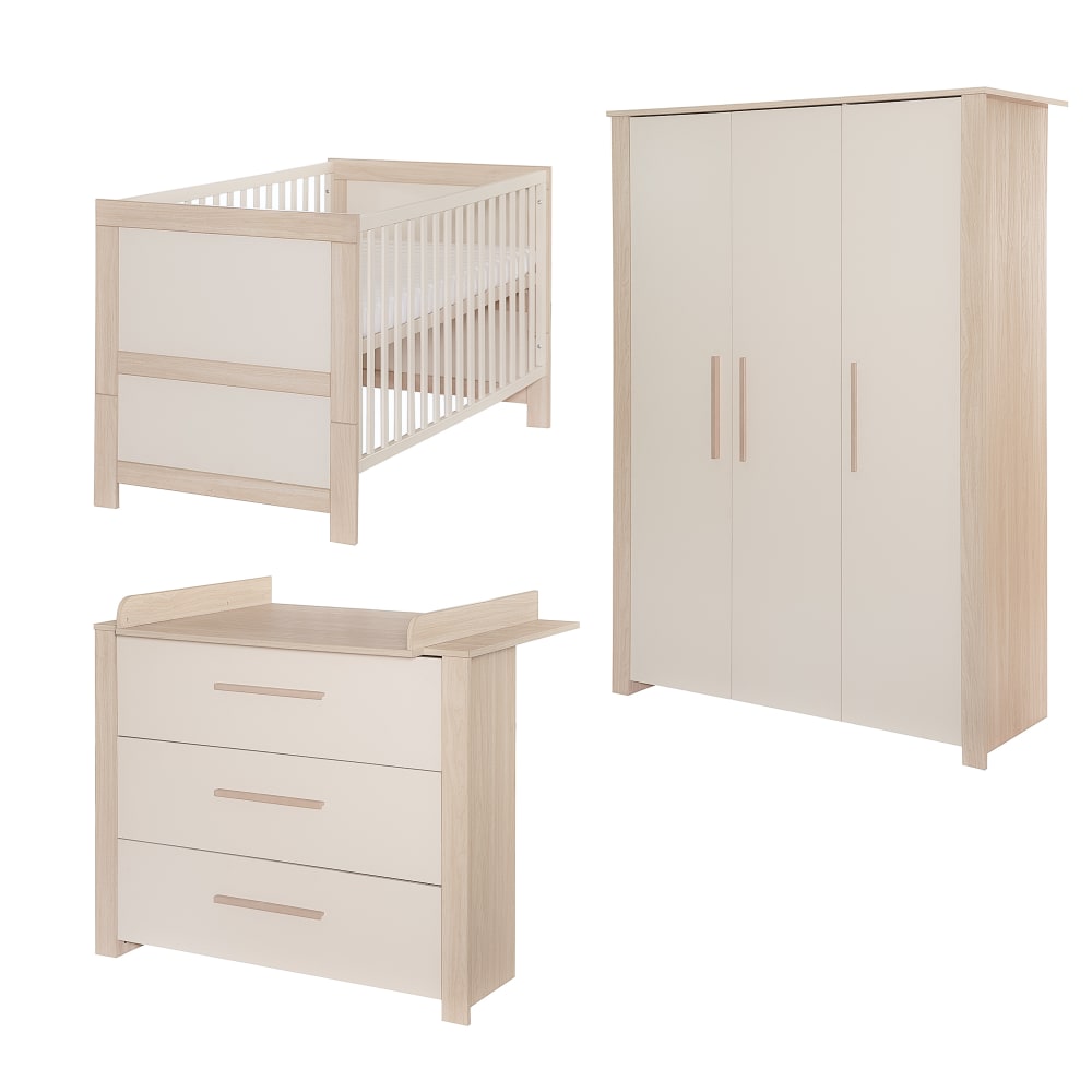 Chambre bébé complète imitation chêne Tristan et cashmere Chambre bébé complète imitation chêne Tristan et cashmere