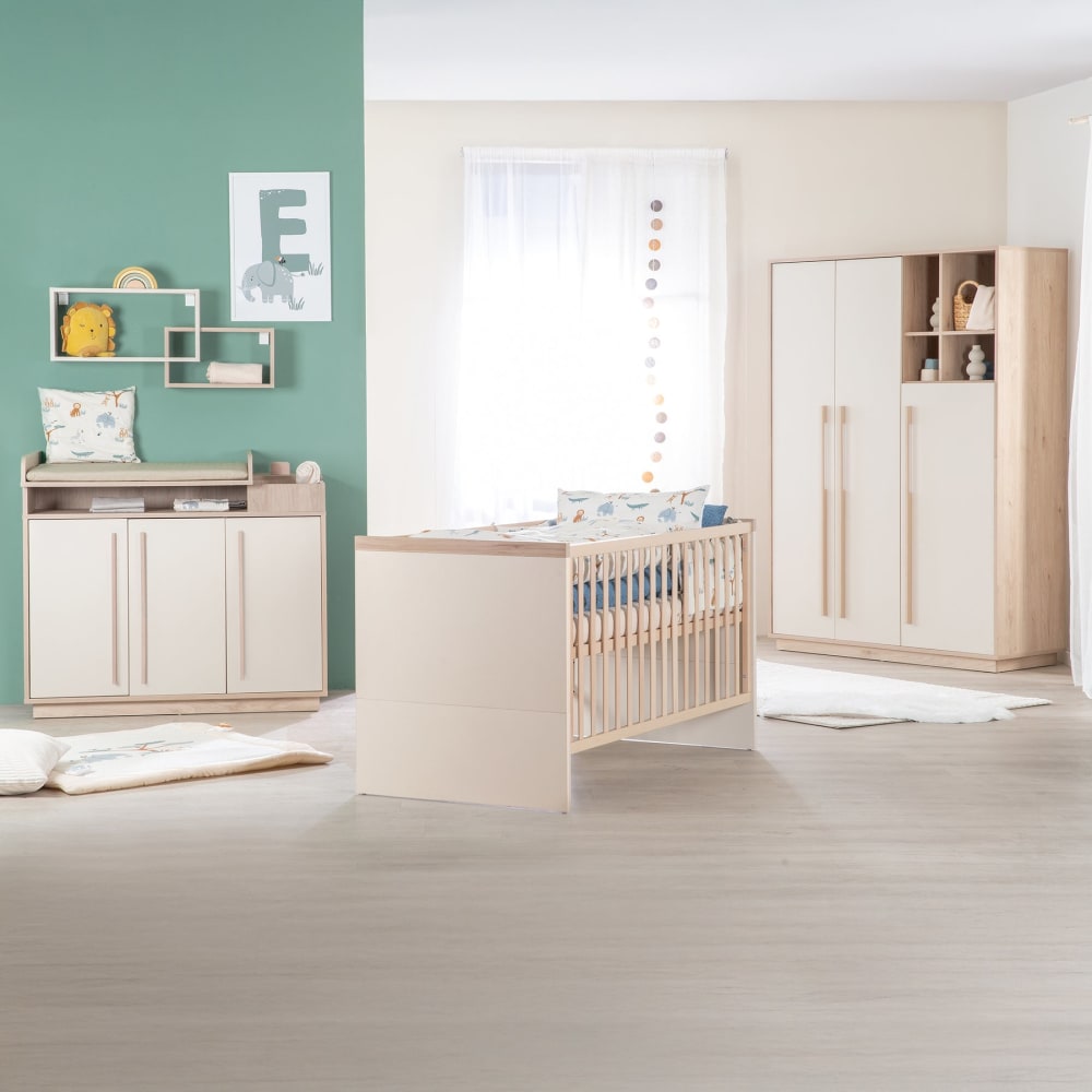Komplettes Kinderzimmer, Nussbaum-Optik, Cashmere - Maisons Du