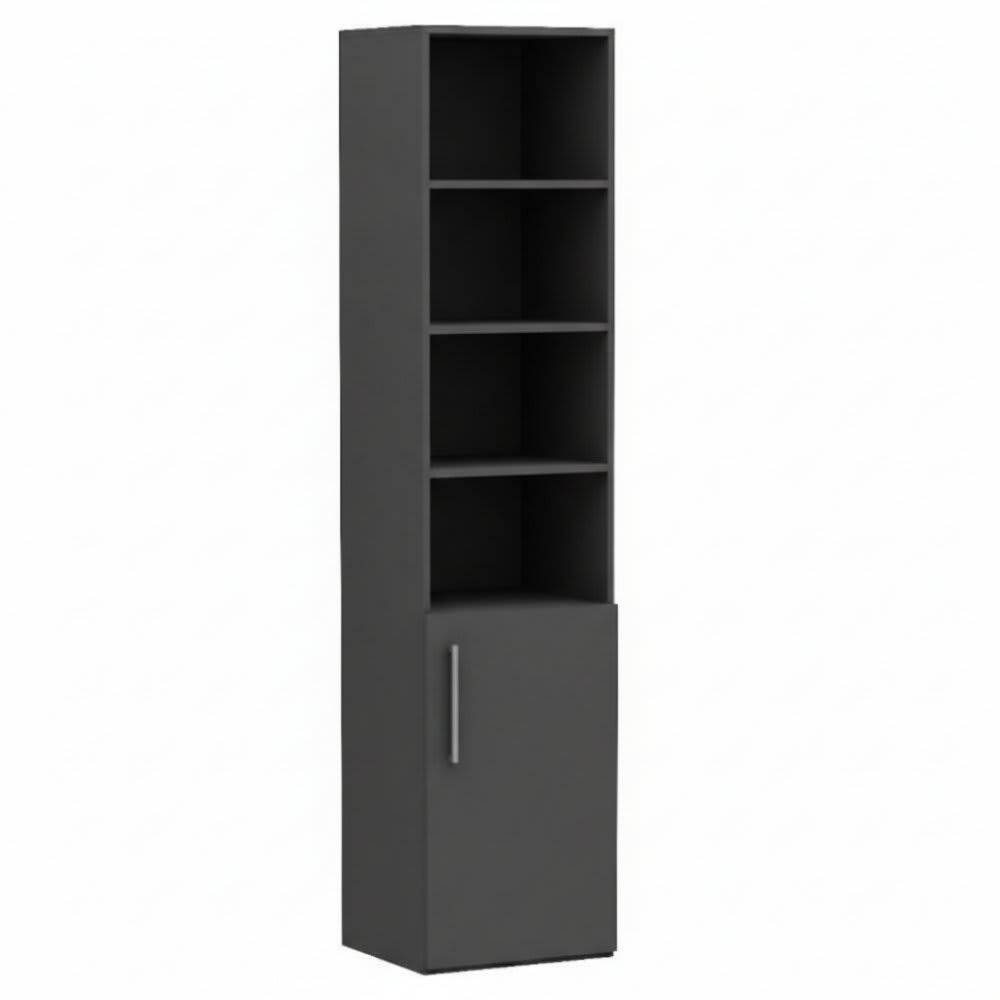Armoire demi porte en panneaux de particules anthracite L50