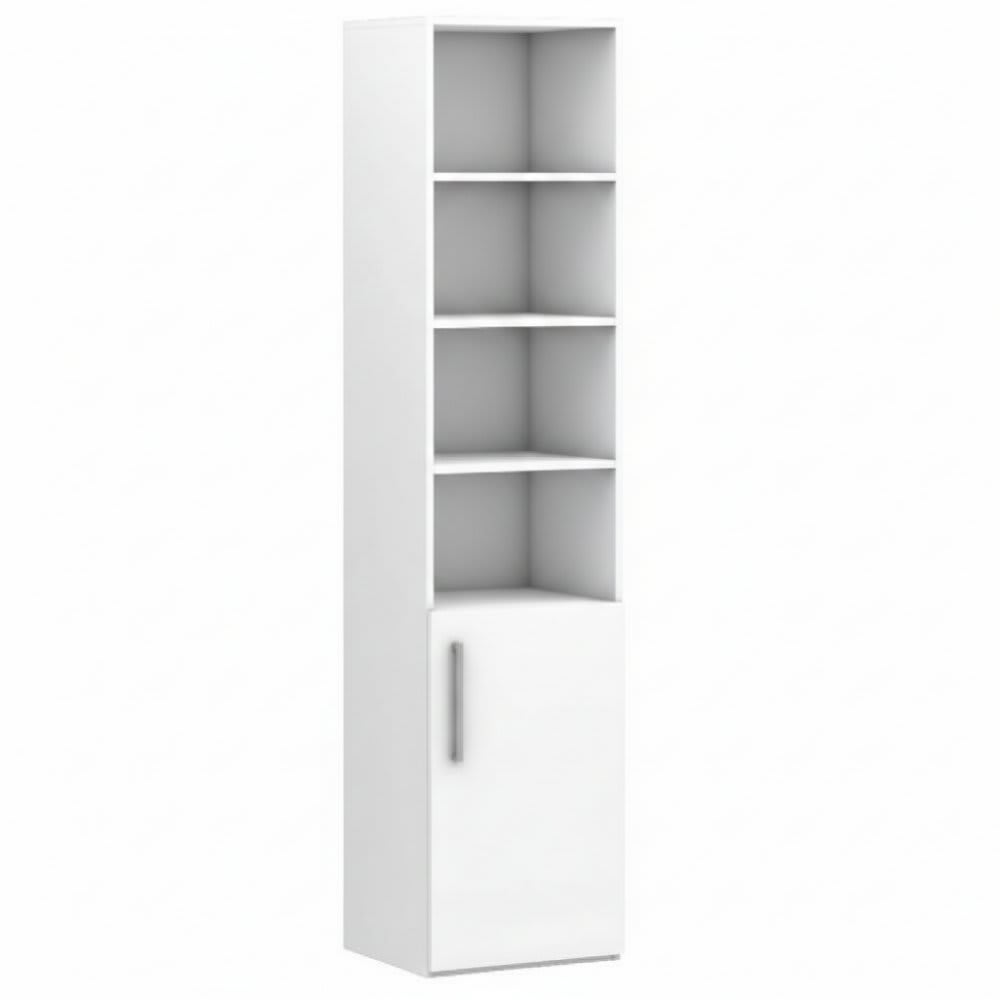 Armoire demi porte en panneaux de particules blanc L50