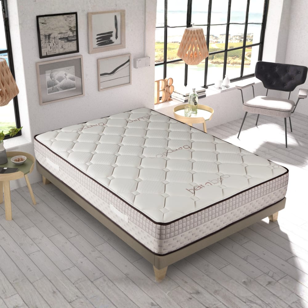 ECCOX Viskoelastische Matratze 90x190cm Weiß Pes - Polyester